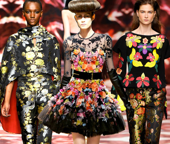12 fall floralsonblack 1 Runway Roundup | Florals on Dark