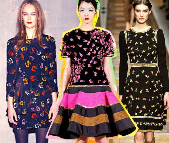 12 fall floralsonblack 2 Runway Roundup | Florals on Dark